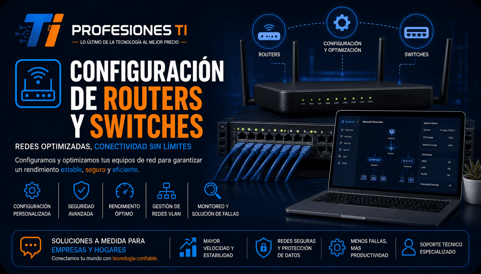 Configuración de routers y switches